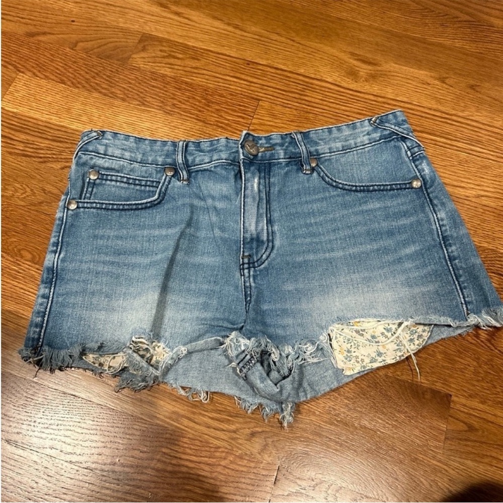 Free people denim cutoff jeans shorts